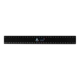 30cm Budget Ruler With Double Sided Calibration - Black